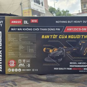 Máy mài dùng pin AMAXTOOLS 125mm AM125CS-SM Không Chổi Than Cao Cấp Chính Hãng BH12T